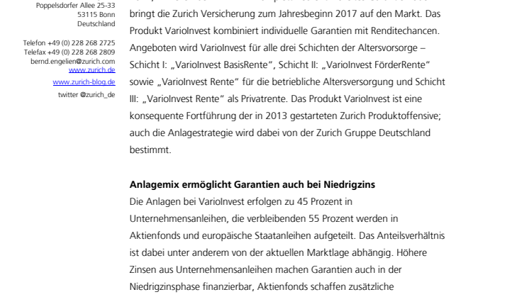 Altersvorsorge: Neues Garantieprodukt trotzt Niedrigzinsphase