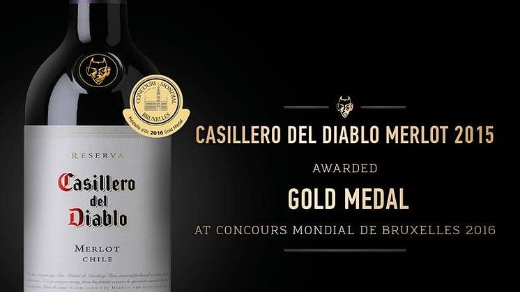 Guld till Casillero del Diablo Merlot i Concours Mondial