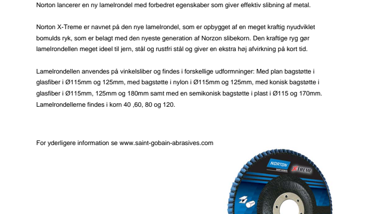 Ny lamelrondel giver effektiv slibning