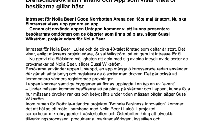 Nolia Beer i Luleå: Branschbesök från Finland och app som visar vilka öl besökarna gillar bäst