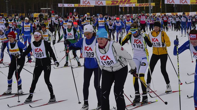 Starten TjejVasan 2015. 28 februari kl 09.00