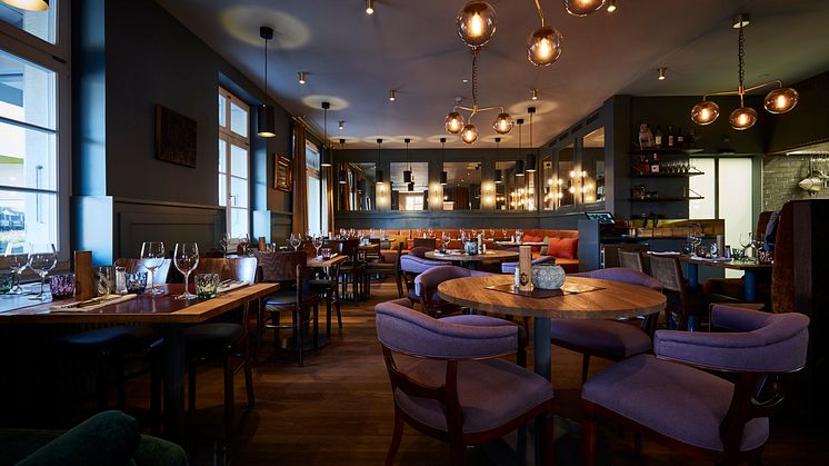 Dining room at Spedition Hotel, Thun, Switzerland - hotel design by Stylt