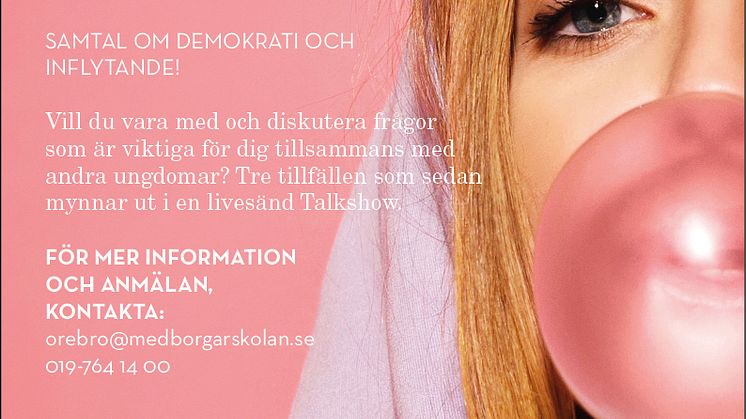 demokrati för ungdomar vi måste prata_enskild_affisch