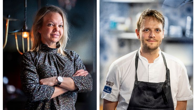Lison Westermark, restaurangchef, och Olof Håsteen, köksmästare på Gotthards Krog.