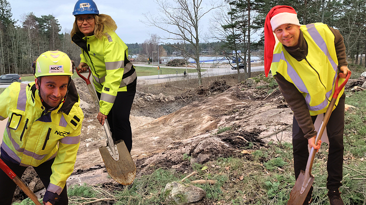Från vänster i bild Sagvan Abdulsatar, Catharina Fredriksson och Per Morelius.