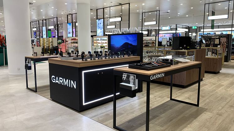 Der Garmin Shop-in-Shop in der neueröffneten Galeria-Filiale in Frankfurt.