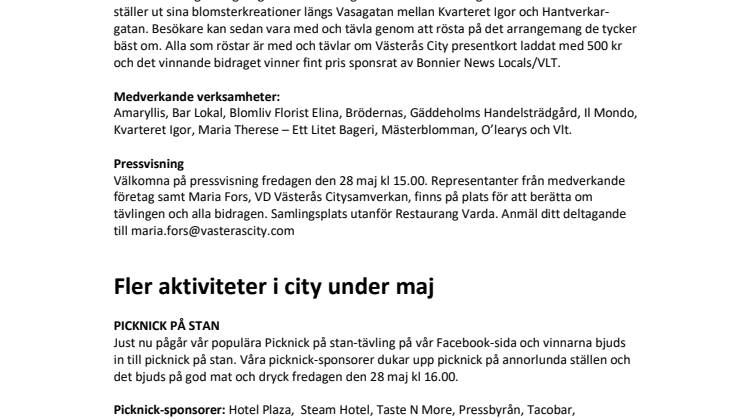 Nu blomstrar det i city!