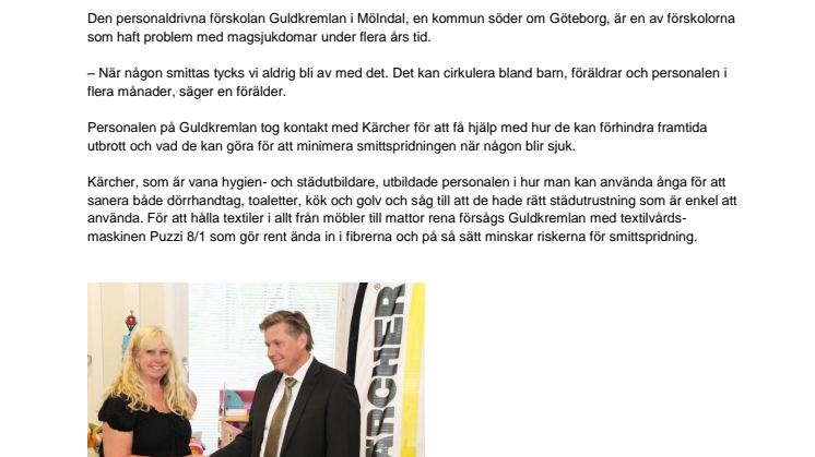 Kärcher hjälper förskola att minska smittspridning