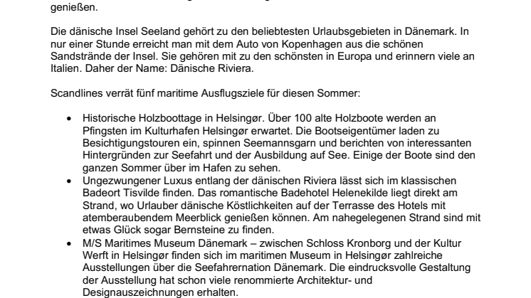 Jetzt mit Scandlines die dänische Riviera entdecken: Fünf Spots, die bei jedem die Ostseeliebe wecken!