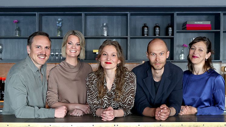 Oskar Ekström, Frida Edman, Amanda Lodding och Erik Eje Almqvist, Bokmässan, samt Hedda Krausz Sjögren. / Foto: Karina Ljungdahl.