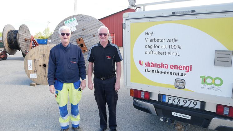 Tvillingarna Jan och Erik arbetar tillsammans på Skånska Energi i Södra Sandby