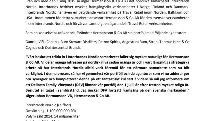 Hermansson & Co AB – tar plats i Nordiskt samarbete