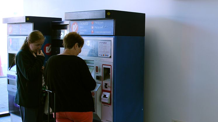Ticket machines in the new concourse