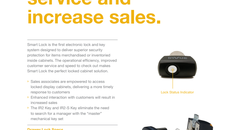Varularm från Gate Security - InVue, Smart Lock - Drawer Lock