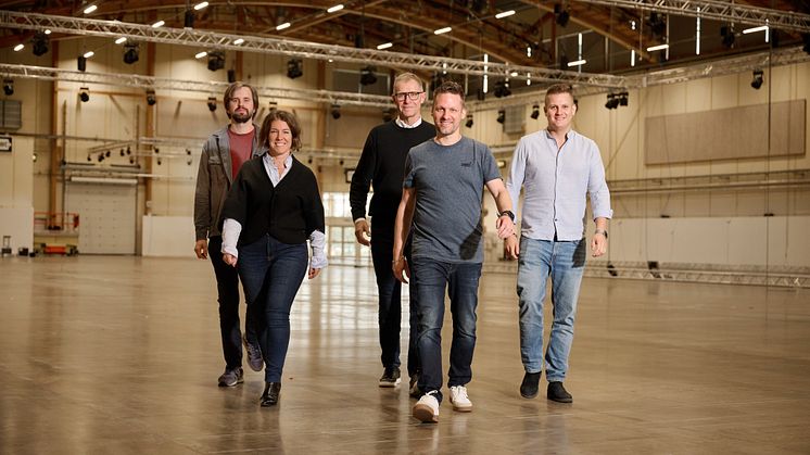 Glitched och Elmia i nytt samarbete lanserar ny gamingfestival. På bilden från vänster; Tomas Lyckedal, Glitched, Anna-Karin Zinnerfors, affärsområdeschef Elmia, Agne Bengtsson, vd Elmia, Martin Öjes och Christoffer Melin, Glitched.