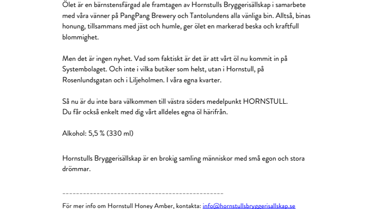 Hornstulls alldeles egna öl – nu på Systembolaget