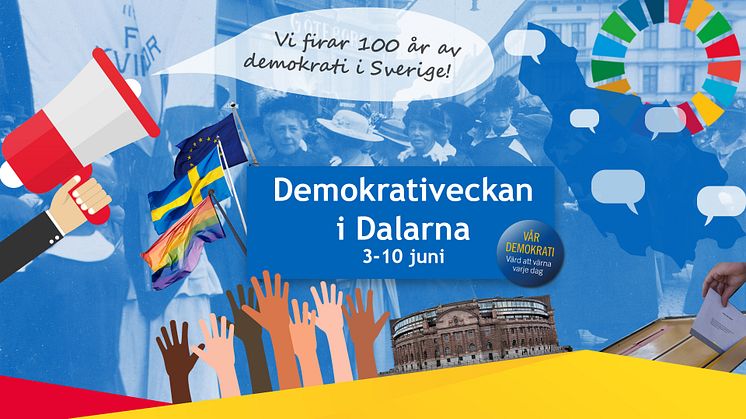 Fira demokratin med oss! Nu lanserar vi Demokrativeckan i Dalarna