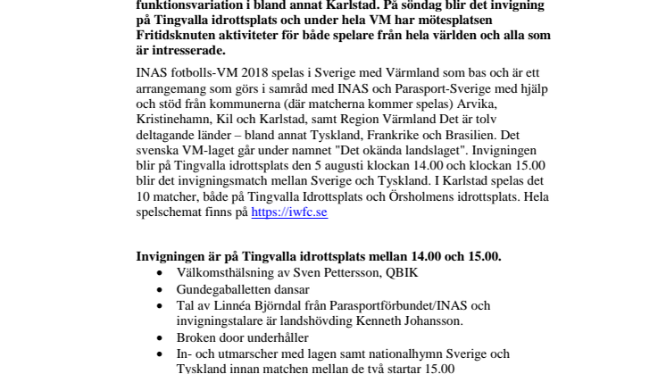 INAS Fotbolls-VM i Karlstad