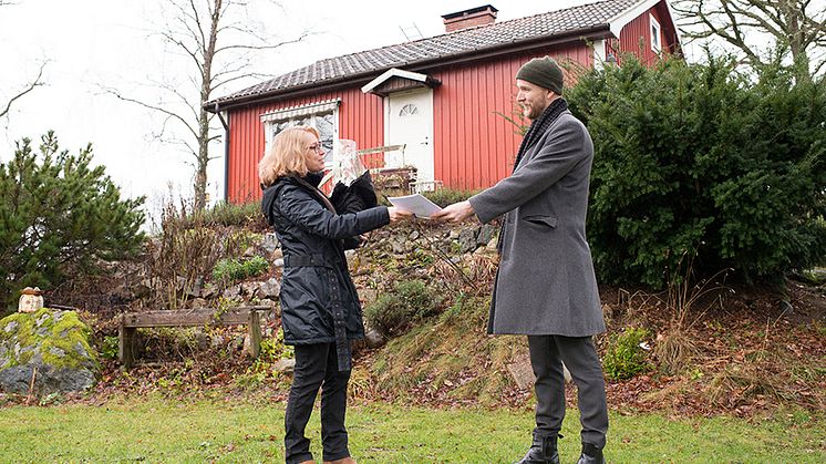 Jakob Nord i Lunnahöja vann ett nytt tak