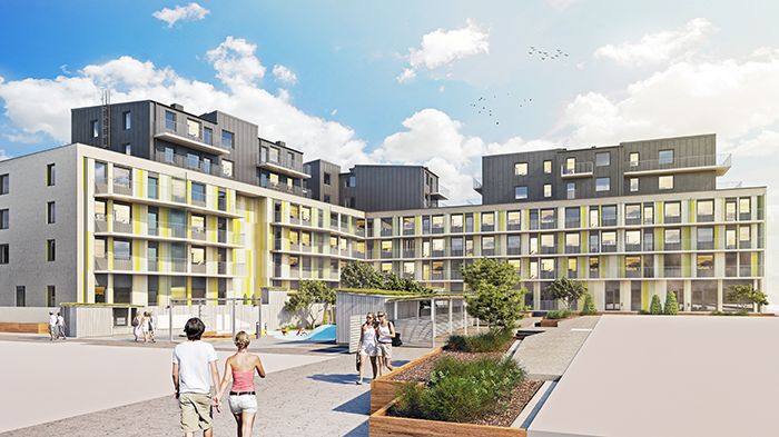 Vendergatan 2-12, vy från innergården