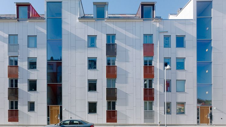 BRF Nidningen i Kungsbacka med fasadskivan Cembrit Patina som toppar försäljningen 2016. 