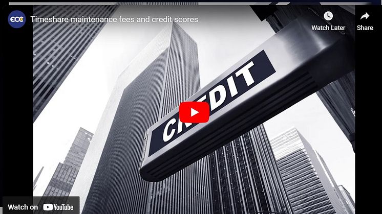 Timeshare maintenance fees and credit scores
