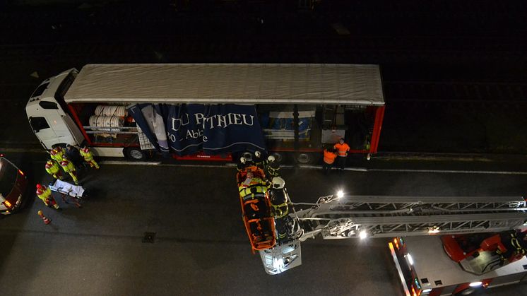Übungseinsatz LKW