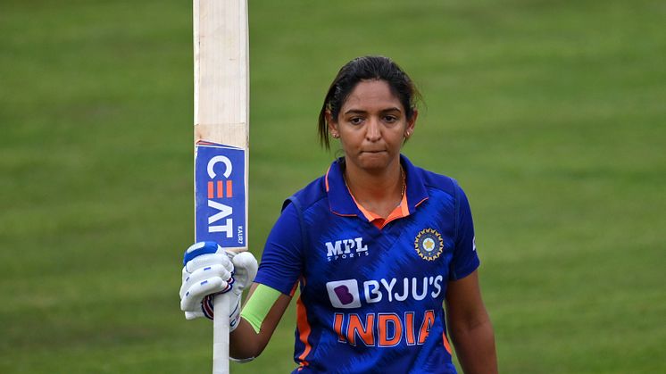 Harmanpreet Kaur made a sparkling 142. Photo: Getty Images 