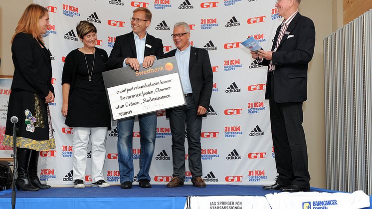 1,3 miljoner till välgörenhet