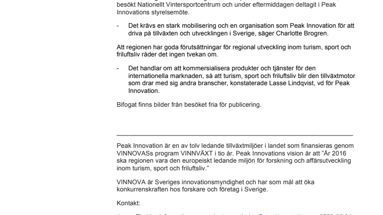 VINNOVAs generaldirektör på besök i Östersund