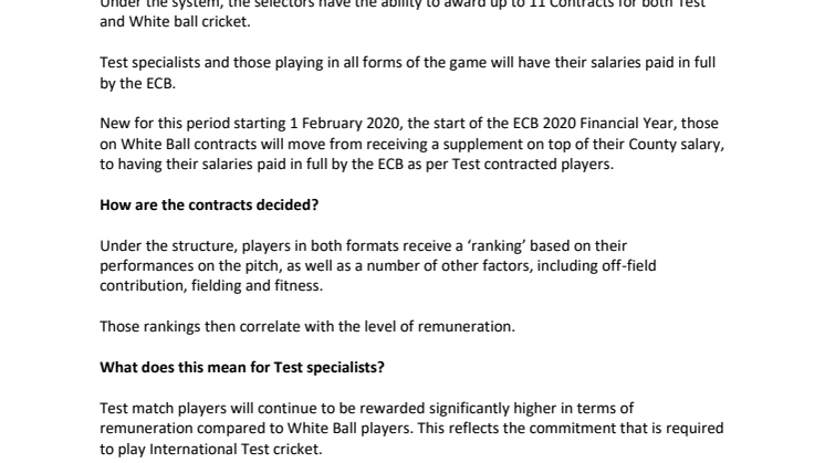 Central Contract Q&A