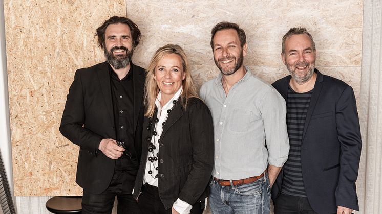 Arkitekterna Fredrik Rosell, Johanna Nordstrand, Per Norberg och Christian Merkel
