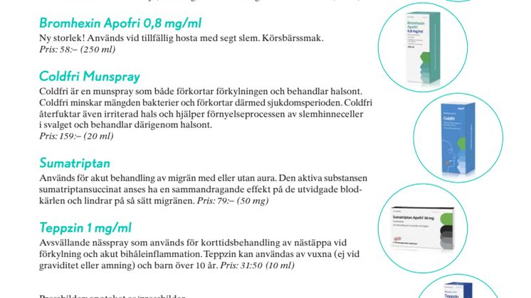 Februari månads läkemedelsnyheter på Apoteket
