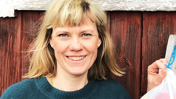 Mia Ekblad är innovatören bakom påsarna till frukt och grönt