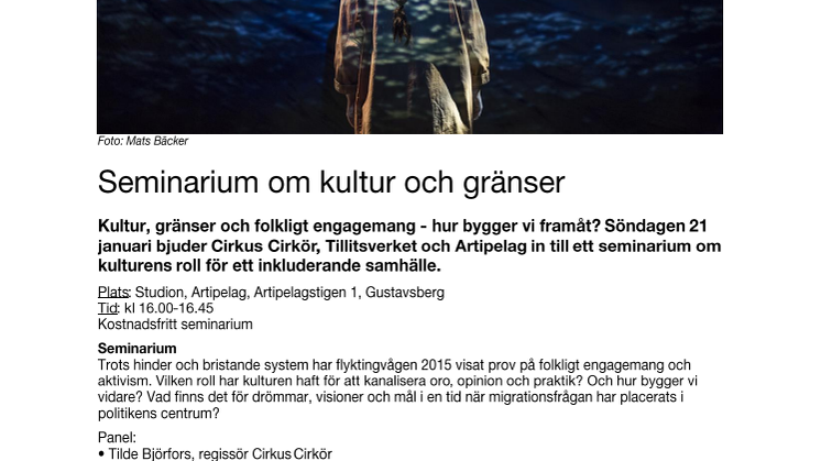 Seminarium om kultur och gränser 