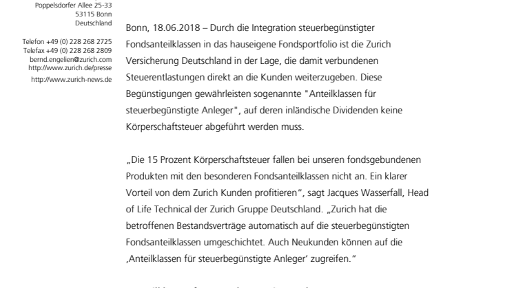 Investmentsteuerreform:  Besondere Fondsanteilklassen verschonen Dividende vor zusätzlicher Körperschaftsteuer