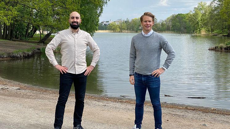 t.v Hedi Kurda, grundare HomeQ, t.h Erik Segerborg, tillträdande styrelseledamot. Foto: Farah Kurda