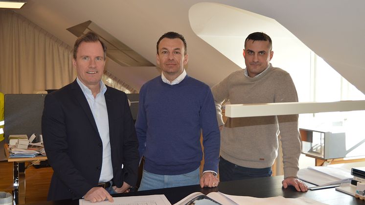 Claes Eliasson, VD Junior Living, Wojciech Wondell, projektchef Titania
