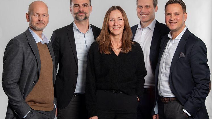 Kaj Tönsberg, Sven Levin Nordblom, Annika Westby, Harald Burgstaller och Magnus Leidhammar ingår i den nya ledningsgruppen