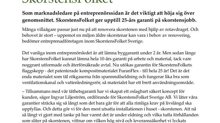Garanterad säkerhet med SkorstensFolket