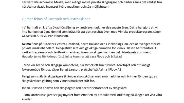 Axima satsar på skogen!