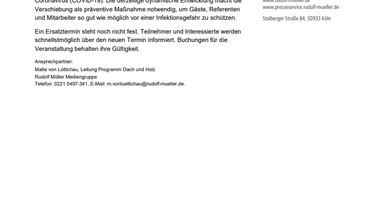 Holzbauforum 2020 verschoben
