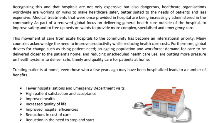 The Patient Status Engine - Moving higher acuity healthcare closer to home