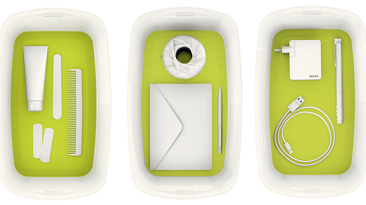 Leitz MyBox grønn med innhold