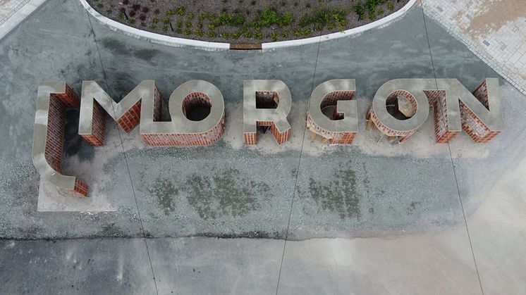Konstverket "Imorgon" sett från ovan. Bild: Karlstads kommun.