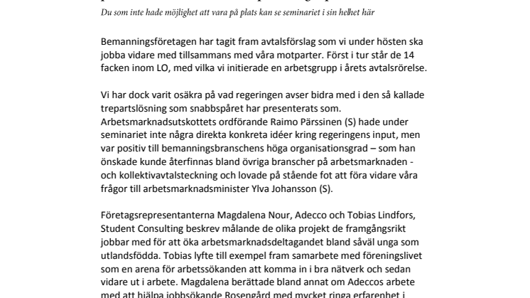 Snabbspår för integration – vi är redo