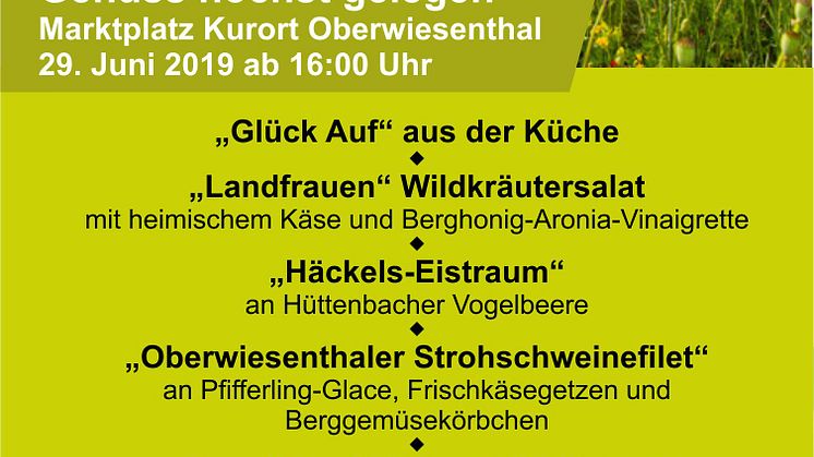 Menükarte "Erzgebirgisch aufgetischt"