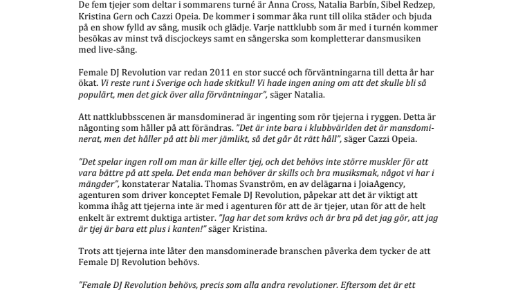 Kvinnlig revolution i DJ-båsen!