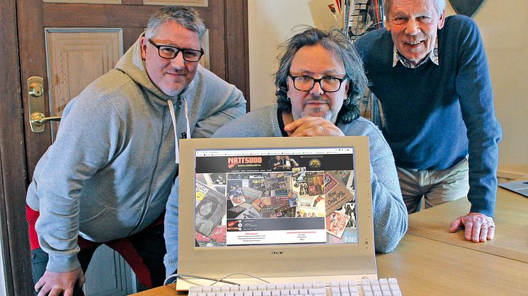 Micke Finell flankerad av Jimmy Dyrebrant och Roffe Berg.