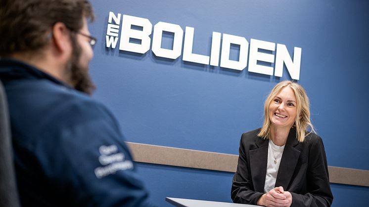 Nina Mikaelsson, HR-manager på Boliden gruvstab, berättar om Bolidens jobb med internationell rekrytering. FOTO: Patrick Degerman